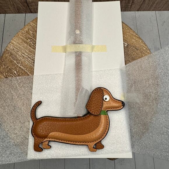 Kate Spade Handbags - Kate Spade Warm Gingerbread Dog Dangle Bag Charm Wiener Dog Dachshund Bag Charm